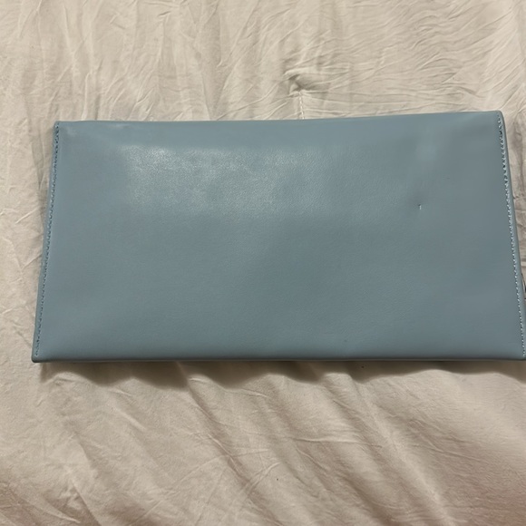 NWT ASOS Blue and Gold Studded Clutch - Picture 5 of 5